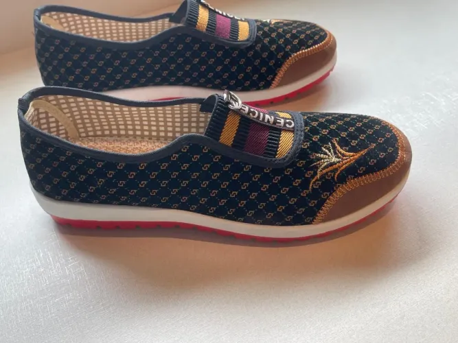 Sapato confortável para qualquer ocasião marca - ceniceni feminino preto / laranja n:39
