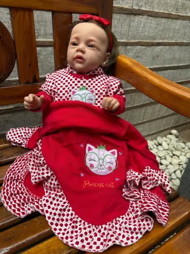 Bebê Reborn Menina em Perfeito Estado + Enxoval Completo com Roupinhas e Acessórios