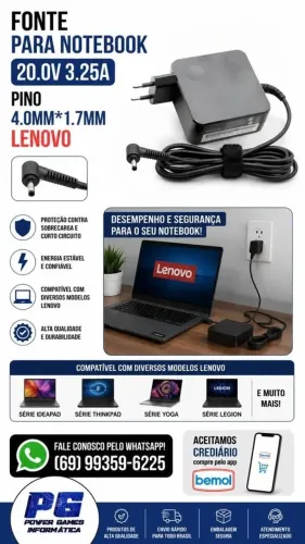 FONTE PARA NOTEBOOK LENOVO