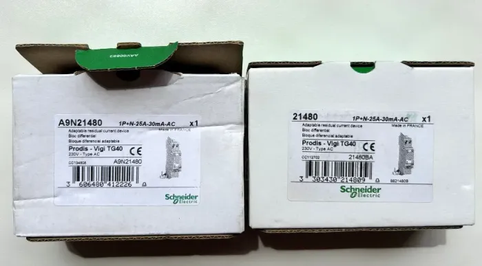 KIT 2 Bloco DR Vigi TG40 25A 1P+N 230V 50/60Hz 30mA A9N21480