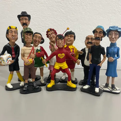 Bonecos Resina Turma do Chaves / Vila Completa - Coleção Enfeite Colecionador CH