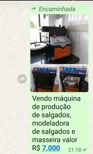 Máquina de salgados e modeladora de salgados 