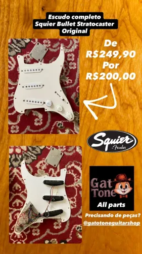 Escudo completo de guitarra Squier com captadores originais