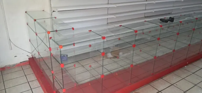 Balcão vitrine para farmácia 