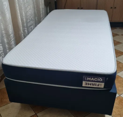 Cama Box + Colchão Solteiro King Guldi - Ótimo Estado