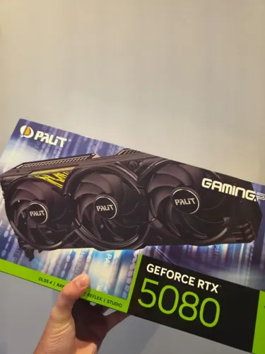 Placa de Vídeo Palit RTX 5080 GamingPro NVIDIA GeForce 16GB Lacrado