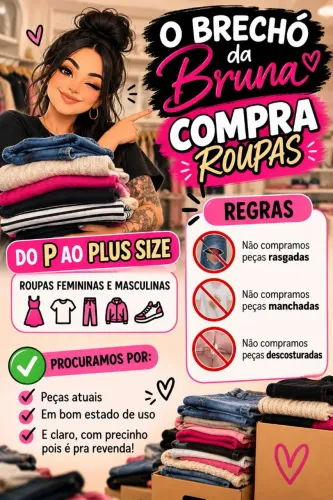 Compramos roupas para brechó