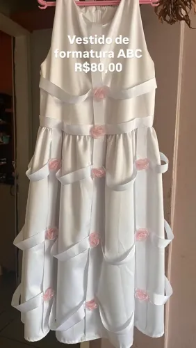 Vestido infantil Formatura ABC