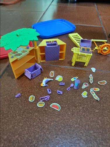 polly pocket churrasco fashion pool