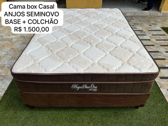 Colchão Box Casal ANJOS SEMINOVO TOP - ENTREGO 