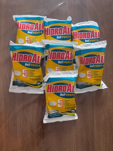 Kit 7 Pastilhas Cloro 5 em 1 Hidroall 200g cada