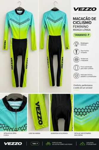 Macacão de Ciclismo Vezzo Feminino