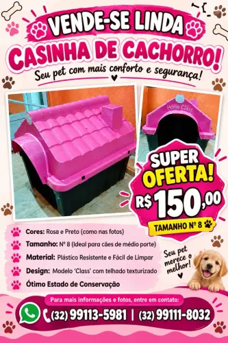 Casa de cachorro rosa