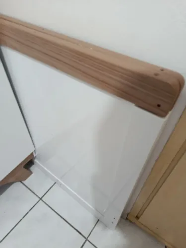 Berço e mini cama para bebê estilo americano cor branca - desmontado