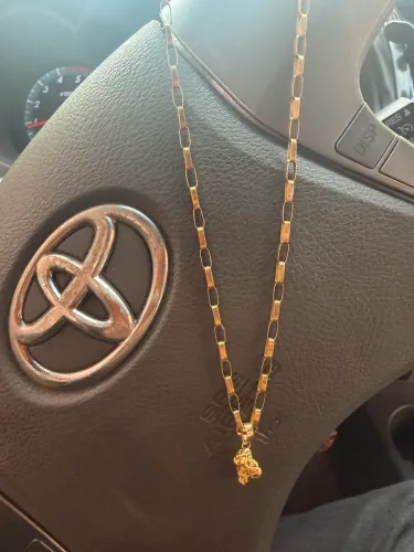 Cordao de Ouro 18k 13,4g com pepita 1000k