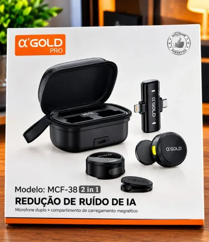 Microfone de Lapela Sem Fio