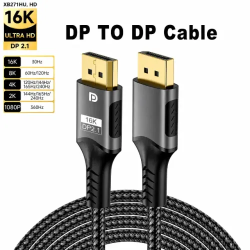 CABO DISPLAYPORT 2.1 - 240HZ 4K - 1080P - 360HZ - 2 METROS