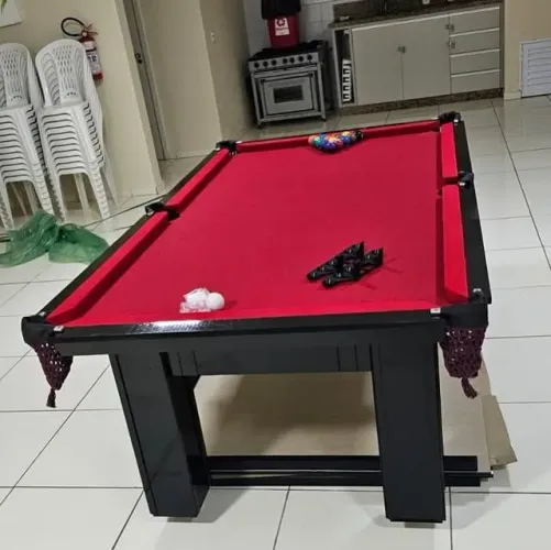  Mesa de sinuca em ardósia, perfeita para qualquer espaço