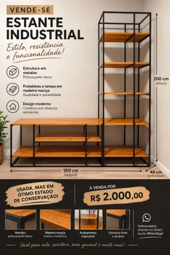 Estante industrial em excelente estado
