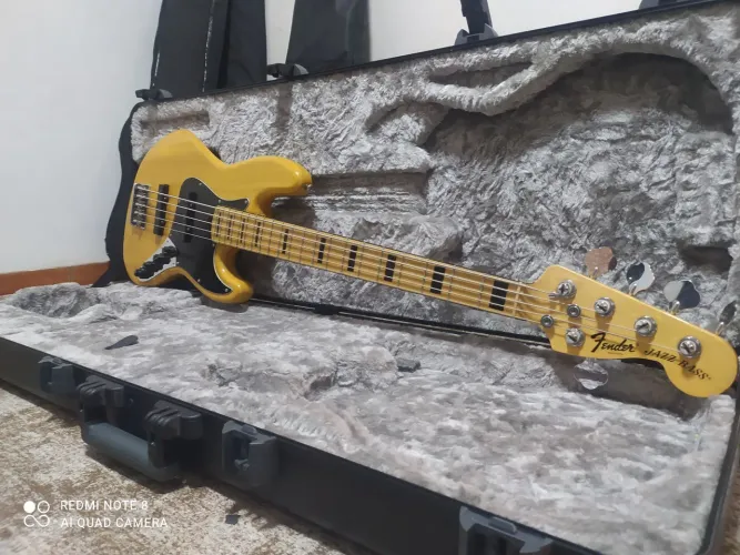 Baixo Fender American Delux N3 Natural JB Case Original (Sadowsky,Músic Man,Warwick,Yamaha