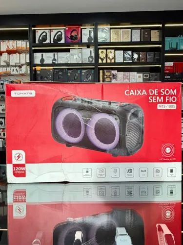 Caixa de Som Tomate Bluetooth RGB 120W MTS-1005 (Novo)