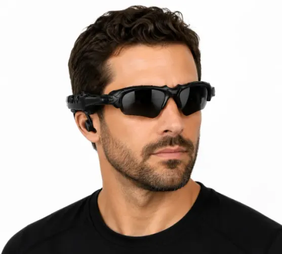 Óculos Com Fone De Ouvido Bluetooth De Sol Dobrável Esportetivo