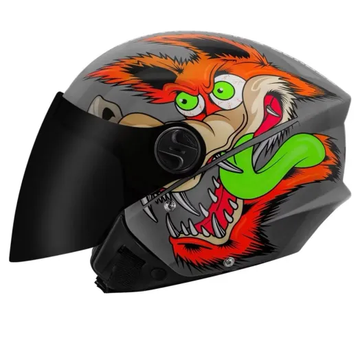 Capacete New Liberty Three Coyote Brilhante Viseira Fumê Nfe