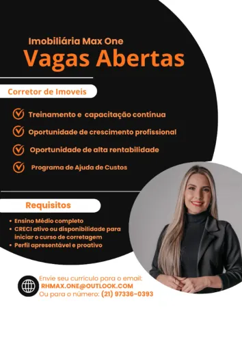 Corretor de imóveis, não é necessário experiência.