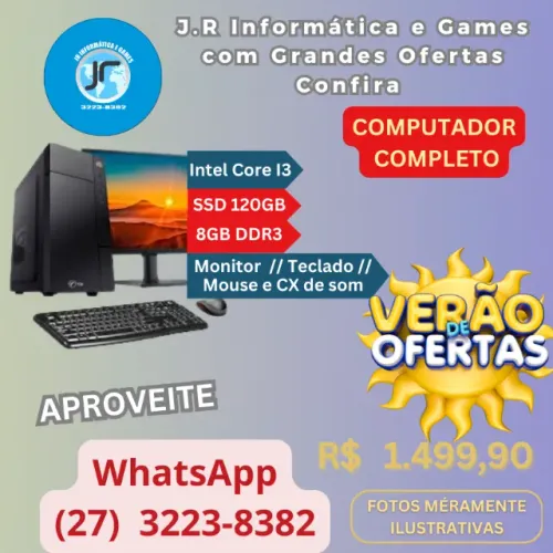 Computador Completo, Perfeitos para Trabalho e Estudos!