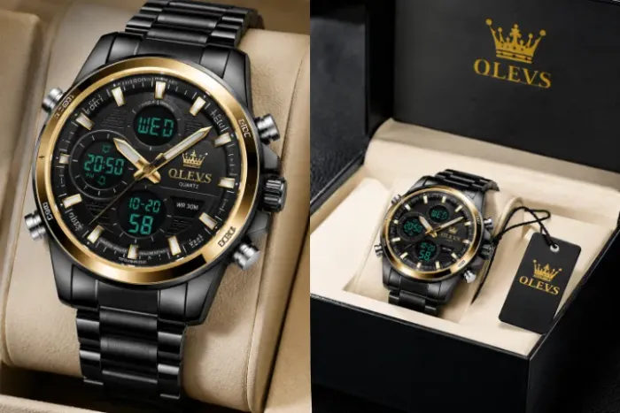 Relógio OLEVS Masculino Premium Todo em Aço Resistente à Água