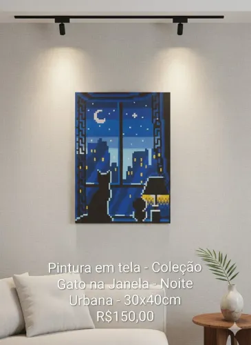 Quadro Gato Na Janela 