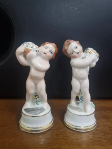 Decoração- par de anjinhos vintage - 8cm