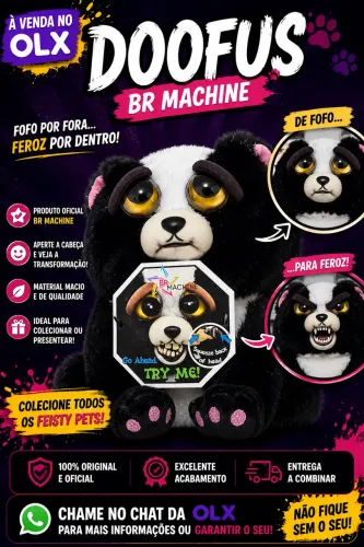 ? Doofus BR Machine - Pelúcia Divertida que Muda de Expressão! ?