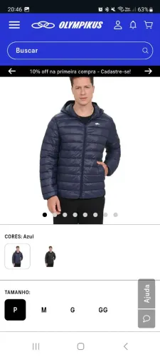 Jaqueta Puffer Olympikus Masculina