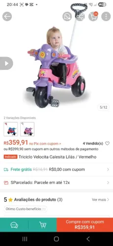 Triciclo velocita calesita