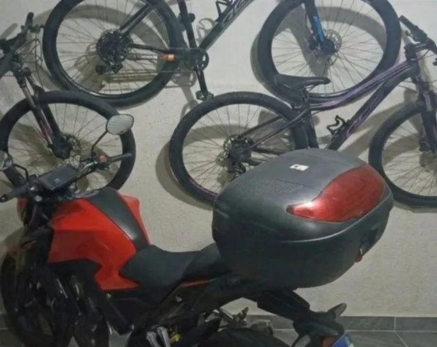 Suporte Scam e baú pró Tork 45l para cb300f 