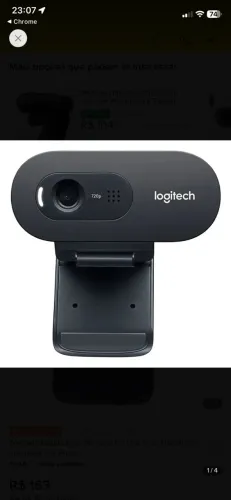 Câmera logitech 720 p