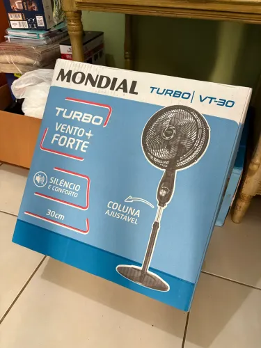 Ventilador de coluna 30cm turbo, mondial 127v 60w