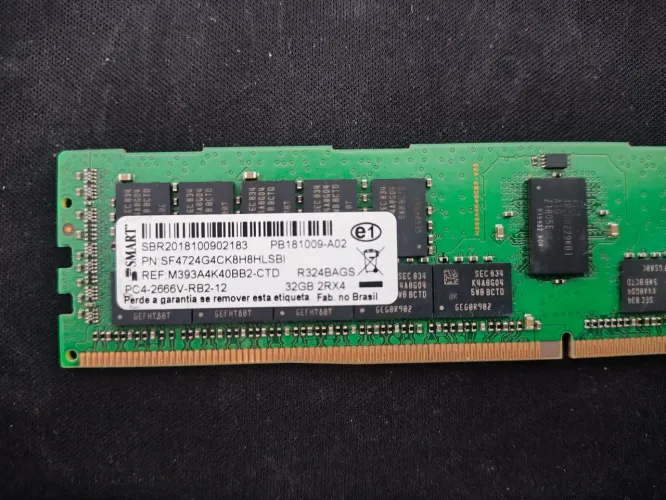 Memória RAM Servidor Smart 32GB DDR4 2666MHz ECC RDIMM 2Rx4
