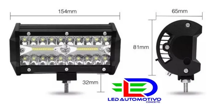Barra de Led 120w 7D 12v Off Road