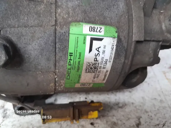 Compressor do ar condicionado citroen c3 1.6 2013 