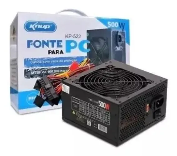 Fonte de alimentação para pc 500W knup