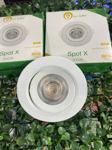 Spot 5w X PVC 3000k Luminária 1 ano de garantia