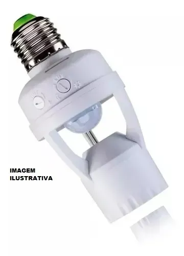 Sensor De Presença Com Fotocélula Para Lâmpada Soquete E27