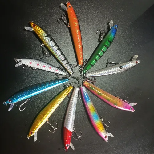 Iscas artificiais para pesca. Kit com 10