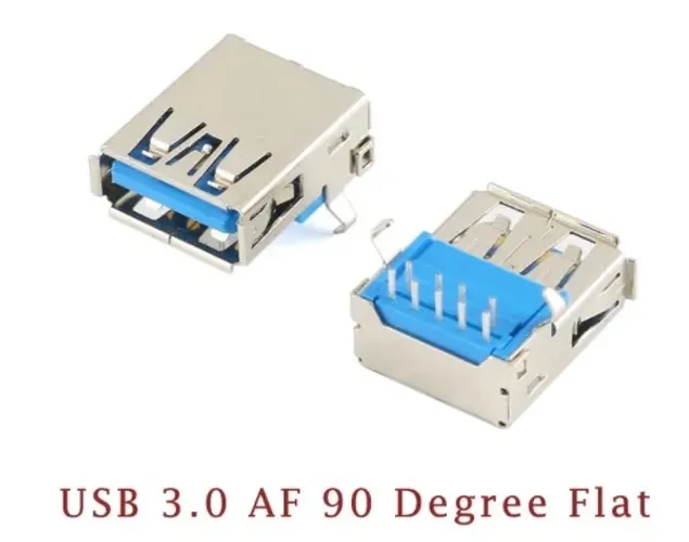 Conector Usb 3.0 Fêmea 9 Pinos 13 Terminais 90graus Velocidade De Transmissão COD-CP593 