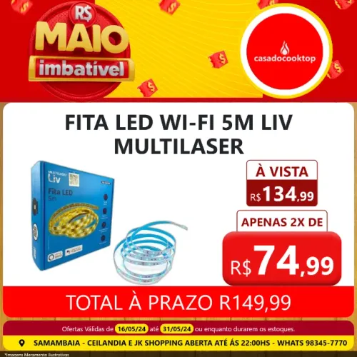 Fita led wi-fi 5m - liv multilaser