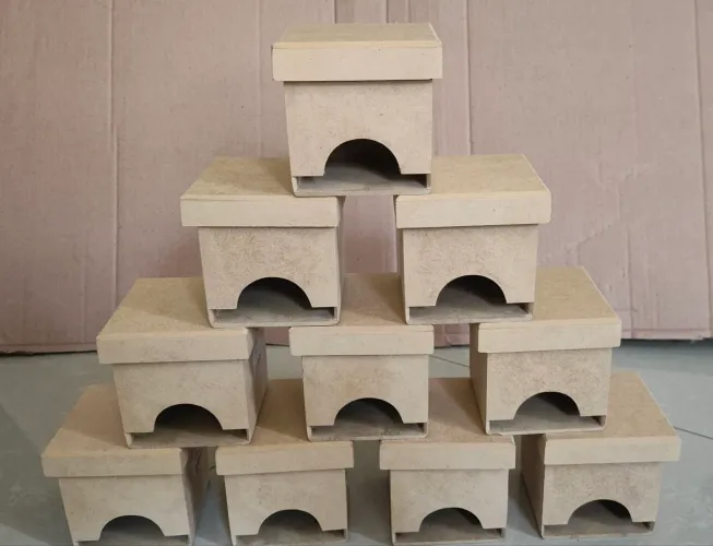 Kit com 10 Caixas pequena para chá com tampa tipo sapato.