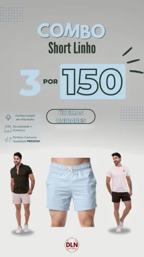 ALERTA PROMOÇÃO!!! SHORT LINHO