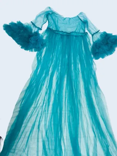 Vestido tule longo para ensaios fotográficos